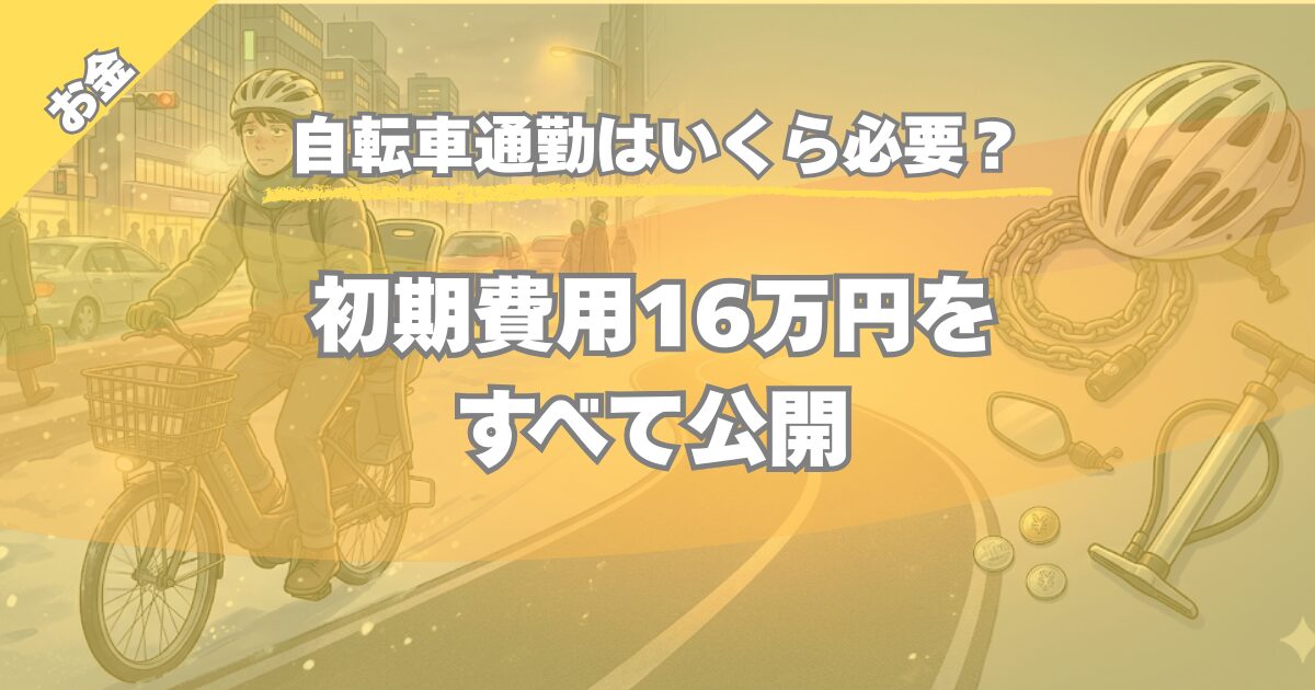 自転車通勤はいくら必要?初期費用16万円の内訳と回収目安