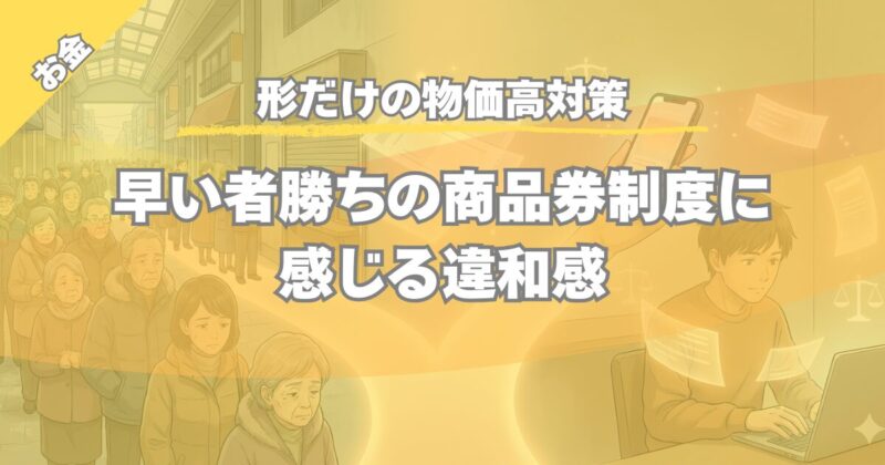【不公平？】熊本市プレミアム付商品券の現状と物価高対策としての課題