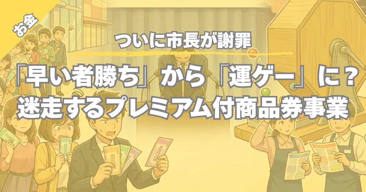 【市長謝罪】熊本市プレミアム付商品券は抽選販売で迷走？続く不公平の懸念