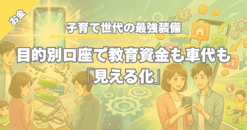 【子育て世代の最強装備】住信SBIネット銀行の目的別口座で貯金を見える化