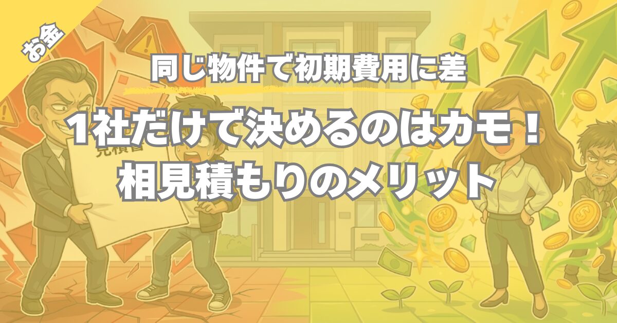 【同じ物件で初期費用に差】賃貸の初期費用を安くする相見積もりのメリット