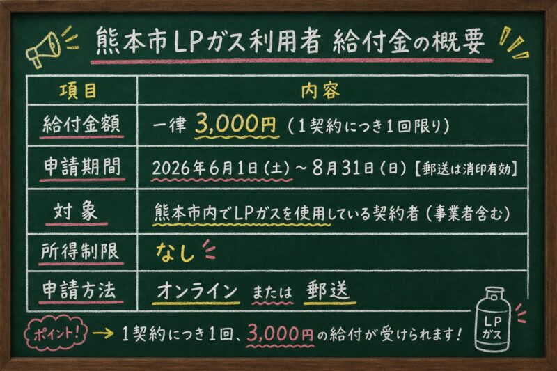 熊本市のLPガス支援金【第5弾】の内容